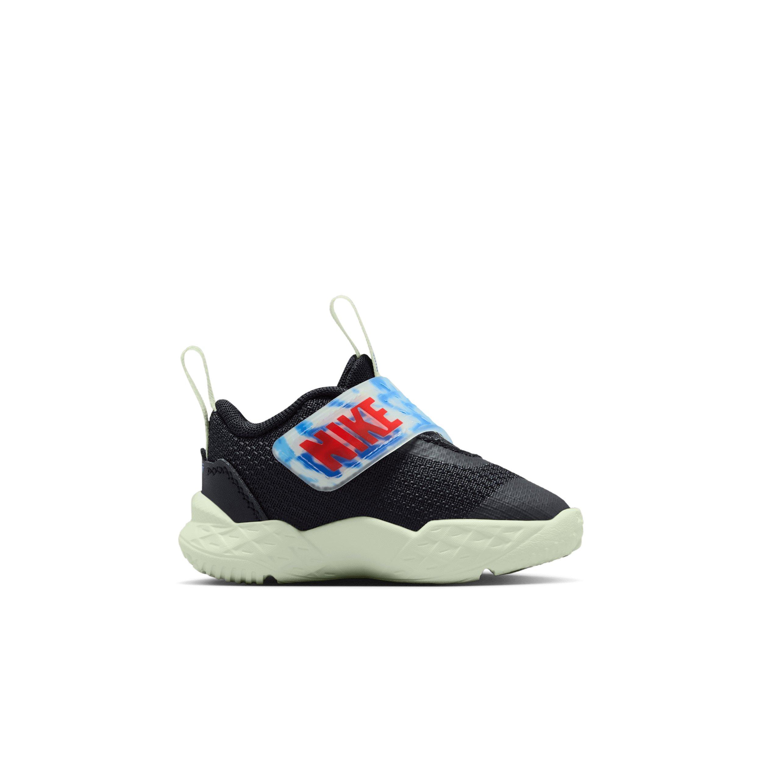 Nike Team Hustle D 12 "Black/Game Royal/Volt Tint/Bright Crimson" Infant Boys' Basketball Shoe - BLACK/ROYAL/VOLT/CRIMSON